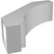 Ekena Millwork 5 1/2-in. W x 16-in. D x 16-in. H Imperial Architectural Grade PVC Knee Brace BRCP055X16X16IMP - alternate 3